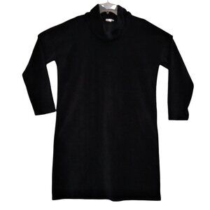 J Jill | Stretch Corduroy Cowl Neck Dress Loose Fit Black | Size L